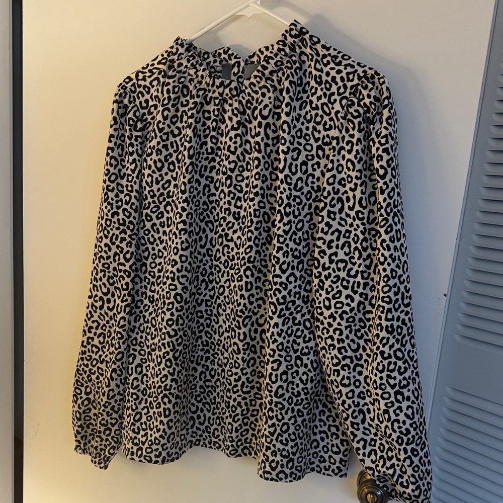 Leopard Print Women's Blouse